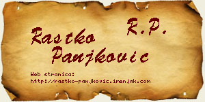 Rastko Panjković vizit kartica